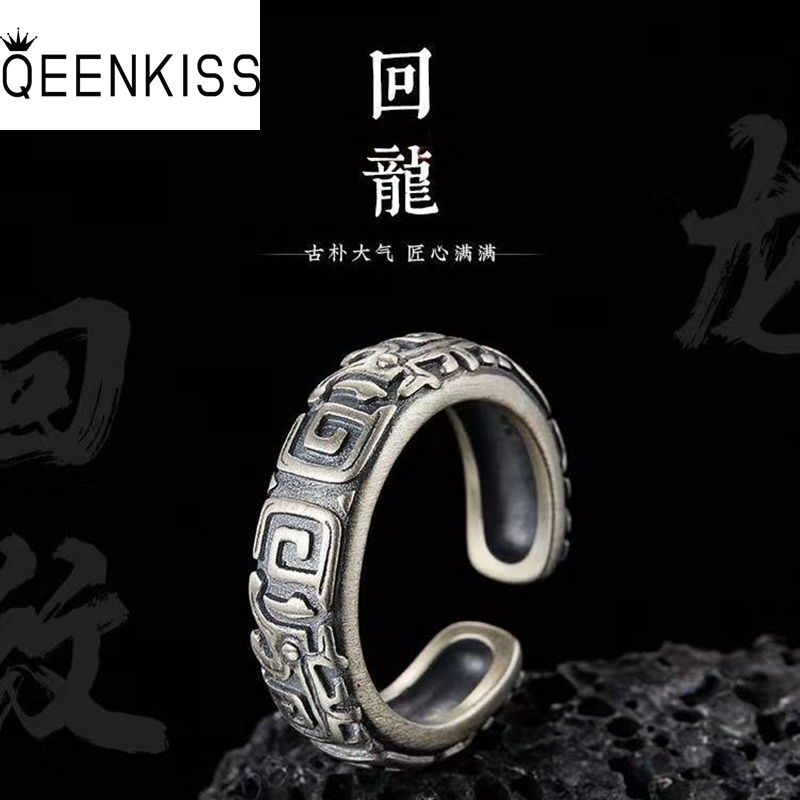 Men'S Grooming Set Gift - QEENKISS-Anillo de Plata de Ley 925