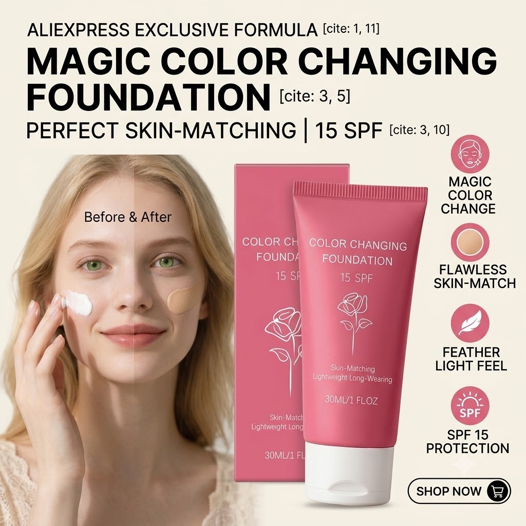 Face Moisturizer Spf - Base de Maquillaje Líquida con Cambio