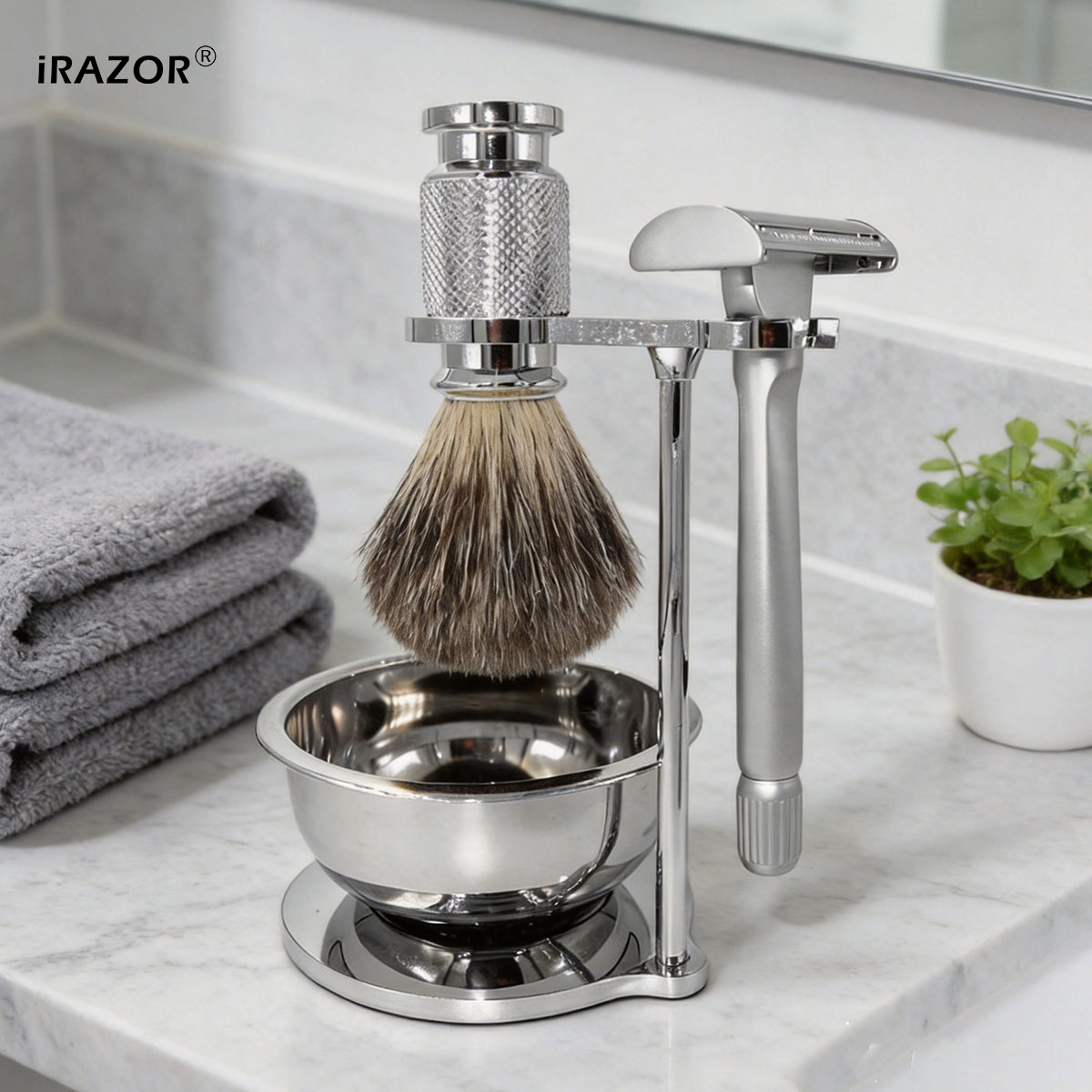 Men'S Grooming Set Gift - iRAZOR Kit de Afeitadora de Seguridad