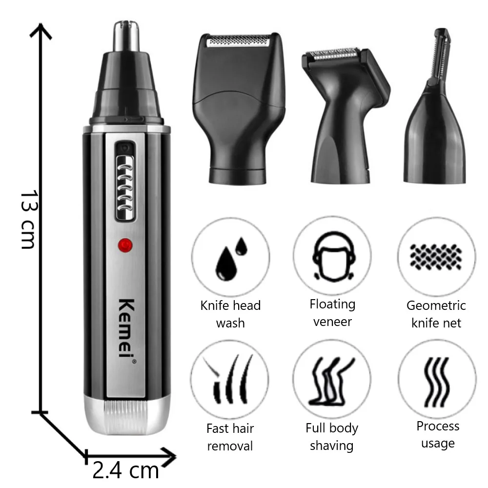 Recortador Kemei 4 en 1 para h - Men'S Grooming Ear Hair reseña y precio
