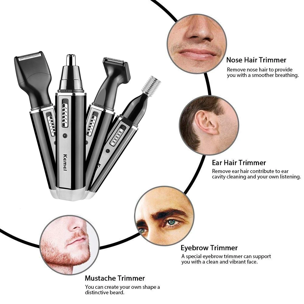 Recortador Kemei 4 en 1 para h - Men'S Grooming Ear Hair reseña y precio